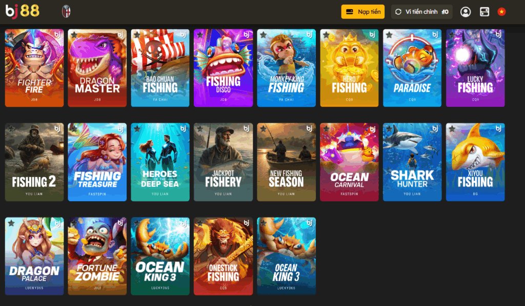 Bắn cá Bj88 - Sảnh Game Săn Cá Bắn Boss Tiểu Tiên 1 Sảnh bắn cá đổi thưởng BJ88